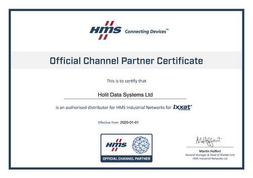 компания ХОЛИТ Дэйта Системс является официальным дистрибьютором HMS Networks в Украине